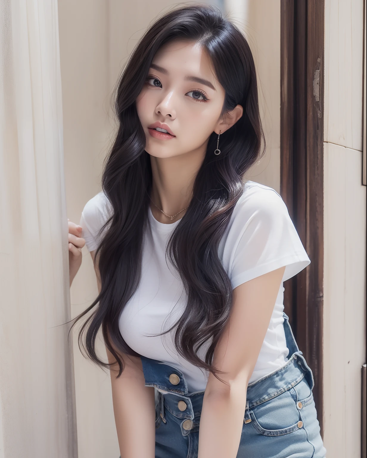 Denim hot pants