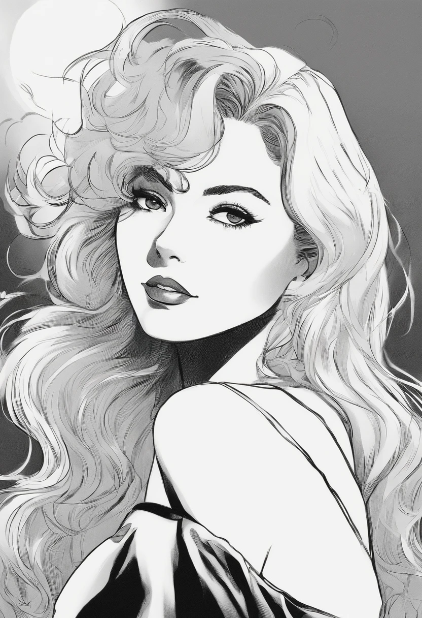 Beautuful Women,Black and white comics,Aesthetic anime 1980s anime