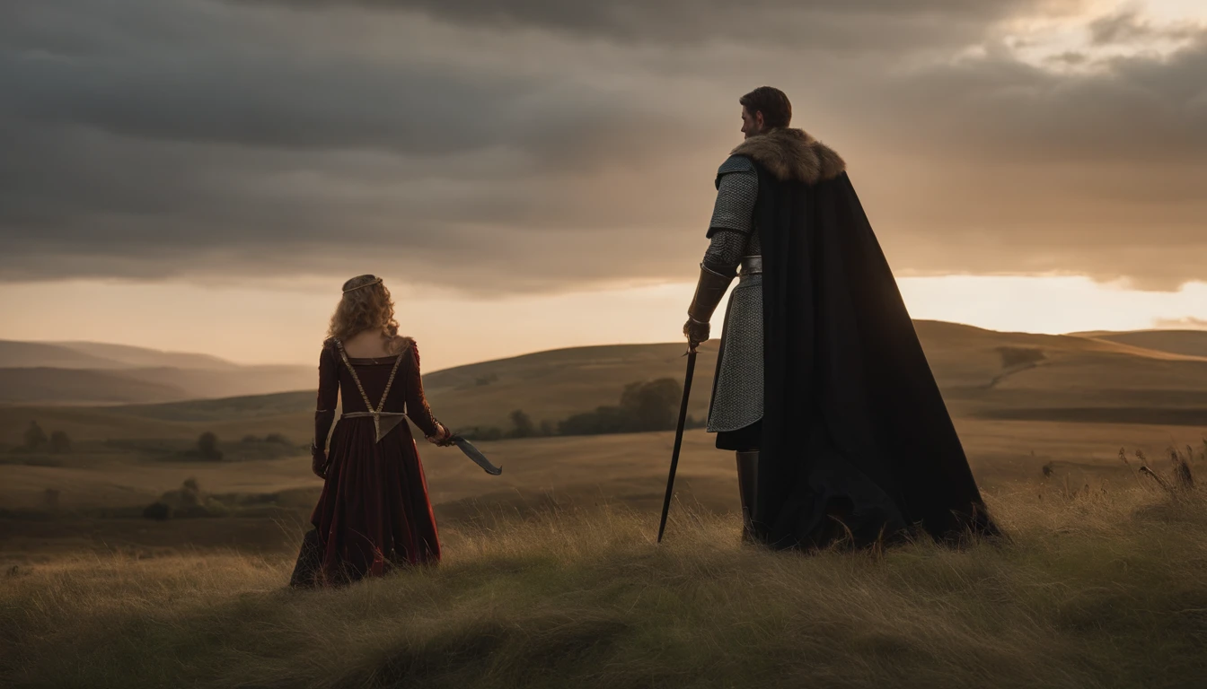 A queen dressed in medieval clothing stood and a soldier in armor followed behind., Afterlife, Afterlife, Anti-Life, The style of mystery TV series, at last, After the battle, Arcane Style TV Series, Carbon transformation, aftermath, After Effects, Live-action movies, Alfredo and the afterlife, Life after the pandemic, Series on Netflix, Live-action movies