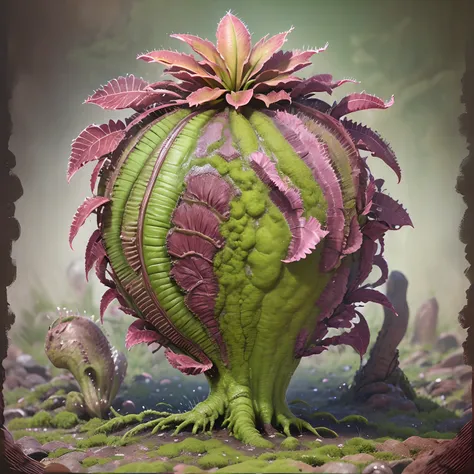 Corrupted bio organic mess plant