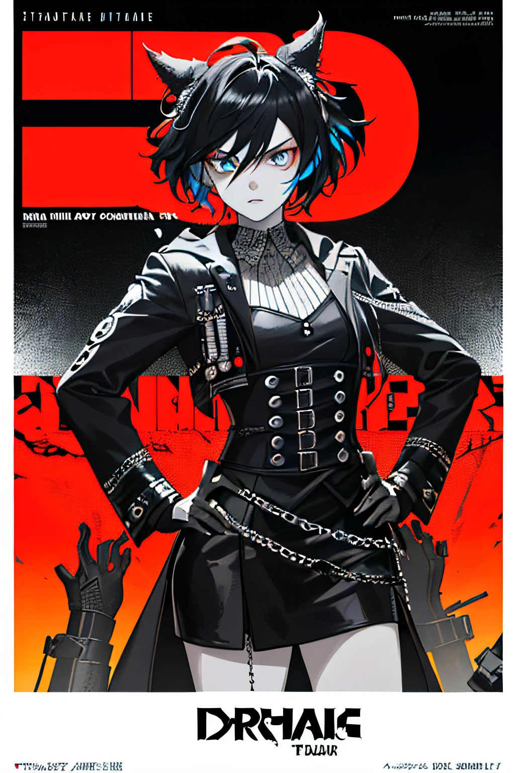 ((((dramatic))), (((gritty))), (((intense))) film poster featuring a young woman as the central character. She stands confidently in the center of the poster, wearing a stylish and edgy outfit, with a determined expression on her face. The background is dark and gritty, with a sense of danger and intensity. The text is bold and attention-grabbing, with a catchy tagline that adds to the overall feeling of drama and excitement. The color palette is mainly dark with splashes of vibrant colors, giving the poster a dynamic and visually striking appearance,tachi-e
(magazine:1.3), (cover-style:1.3), fashionable, woman, vibrant, outfit, posing, front, colorful, dynamic, background, elements, confident, expression, holding, statement, accessory, majestic, coiled, around, touch, scene, text, cover, bold, attention-grabbing, title, stylish, font, catchy, headline, larger, striking, modern, trendy, focus, fashion,