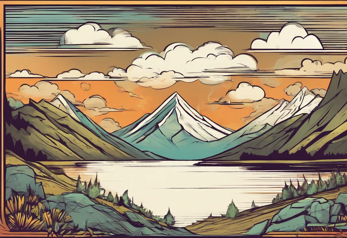 simple mountain design for logo