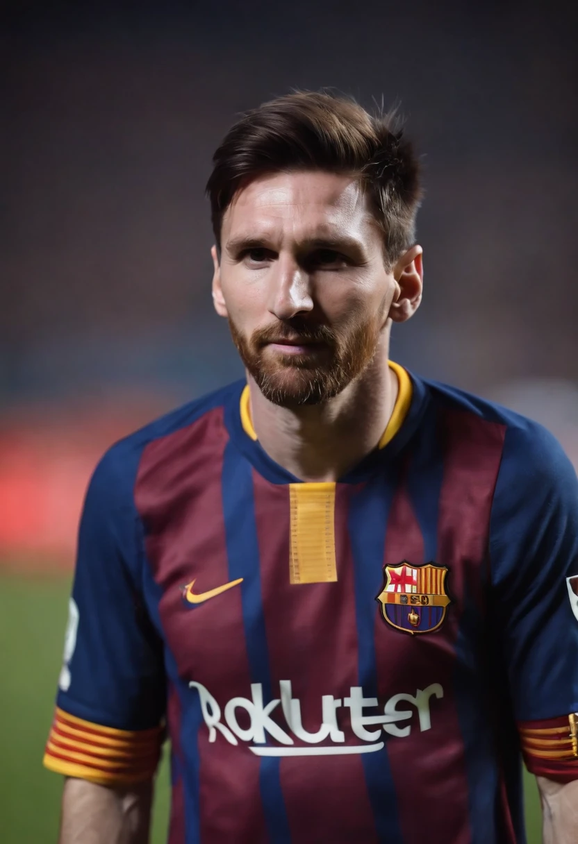 Lionel messi com cabelos longos e loiros