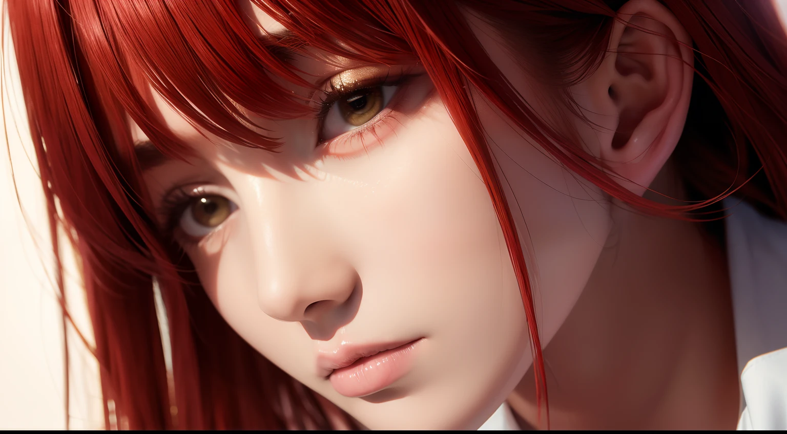 (masterpiece), (best quality),makima \(chainsaw man\),red hair