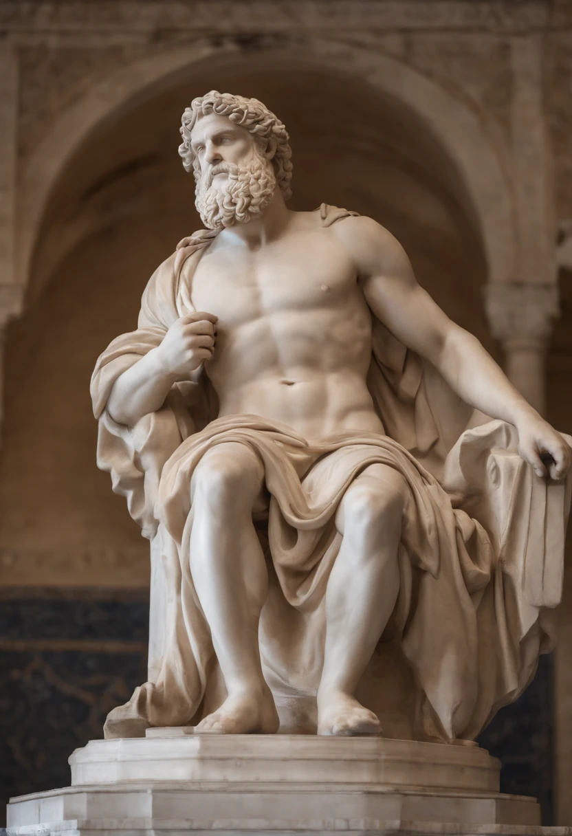 (CG de alta qualidade:1.2,rico em detalhes,8k,A high resolution) Socrates portrayed as a superhero, homem, 55 anos, um pouco acima do peso, barba espessa, vestimenta humilde, ombros largos, right hand indicator pointing forward, luz branca de poder na ponta do dedo indicador, testa proeminente e enrugada, um pouco calvo, cabelos levemente ondulados, nariz reto, olhos castanhos e penetrantes, sorriso no canto da boca, ring of white and transparent lights of power around the head, wears a gray woolen and worn tunic, blue skies, oliveiras, Ancient Greece, Greek Agora, Cavaleiro dos Zodiaco.
