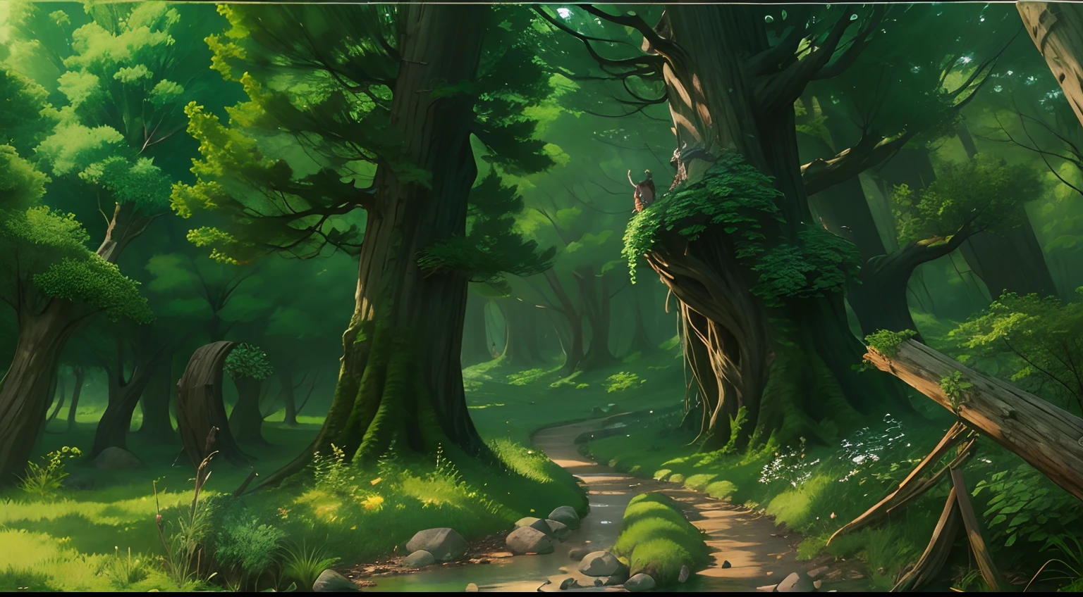 Western fantasy,ln the forest,No Man