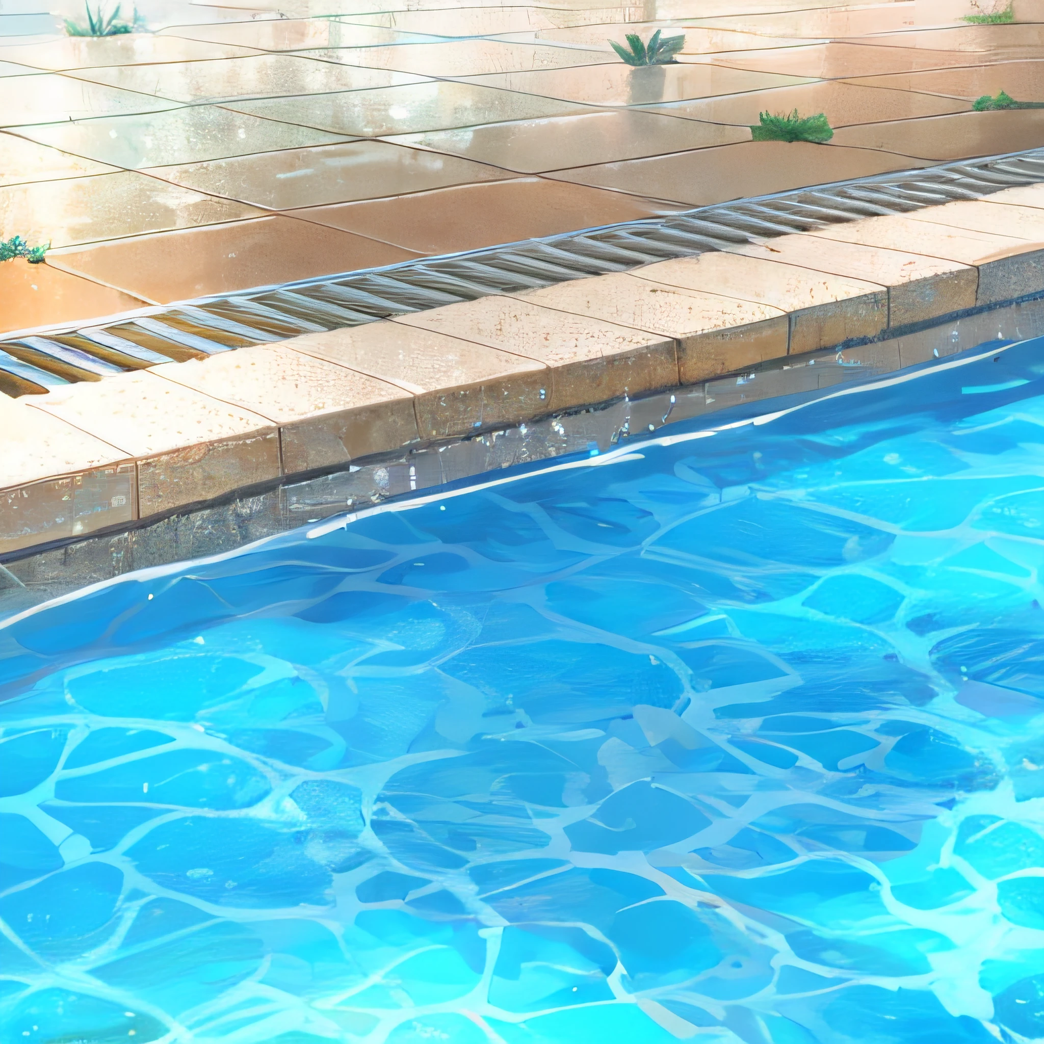 in poolside, Realistic water, Realistic water sharp focus, swimming pools, in poolside, Pool Caustics, random background scene, Swimming pools in Greece, photorealistic detail, Hyper-Detailed Water, Swimming pool, next to a pool, [ 4 k photorealism ], Pool, Photorealistic style, Ultra detailed scene, realistic detailed background