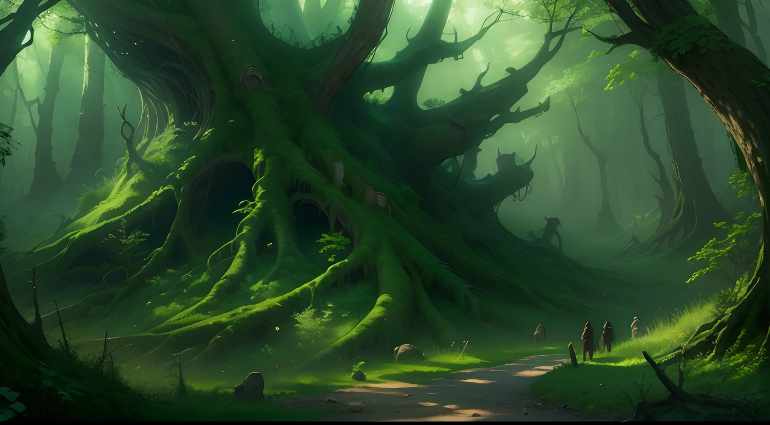 Western fantasy，ln the forest，No Man