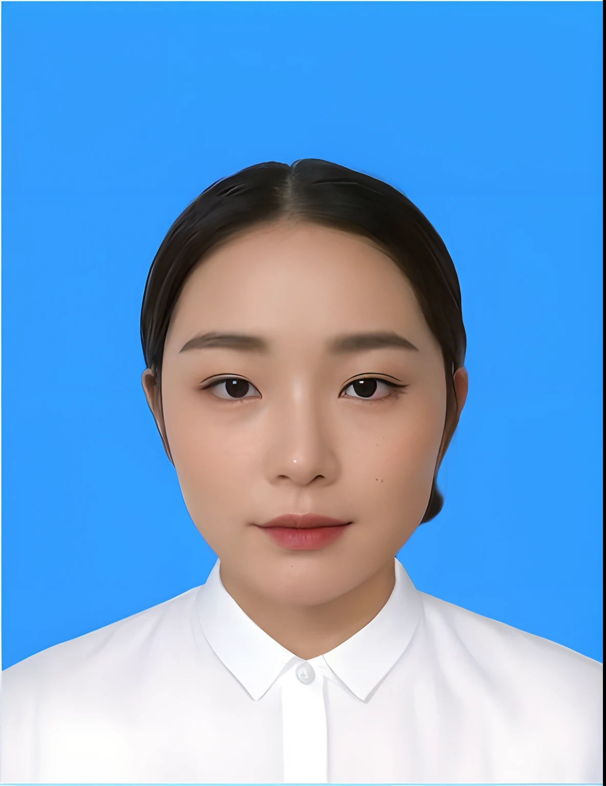 There is a woman in a green shirt in a color photo, Twist braids、Smile with teeth colored, coloured photo, restored color, fujita goro, inspired by Yao Tingmei, a color, inspired by Ruth Jên, Qiu Fang, photograph of a woman, inspired by Chen Daofu, song nan li, colorized photon, inspired by Mei Qing