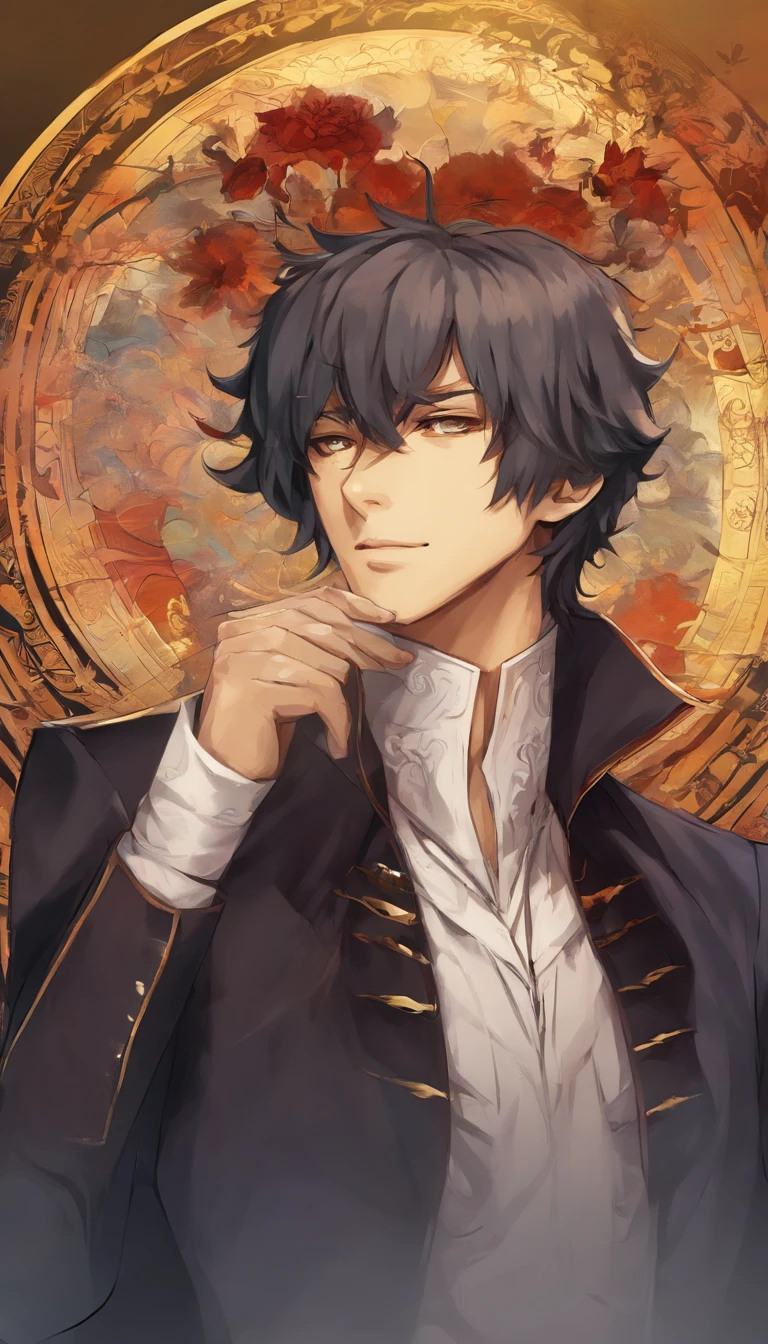 Dazai Shu and a black jacket are looking at something, hijikata toushirou, hijikata toushirou of gintama, okabe rintarou, Kazuto Okada。, nobutaka ike, inspirado em Okumura Masanobu, gapmoe yandere, shuushuu anime image