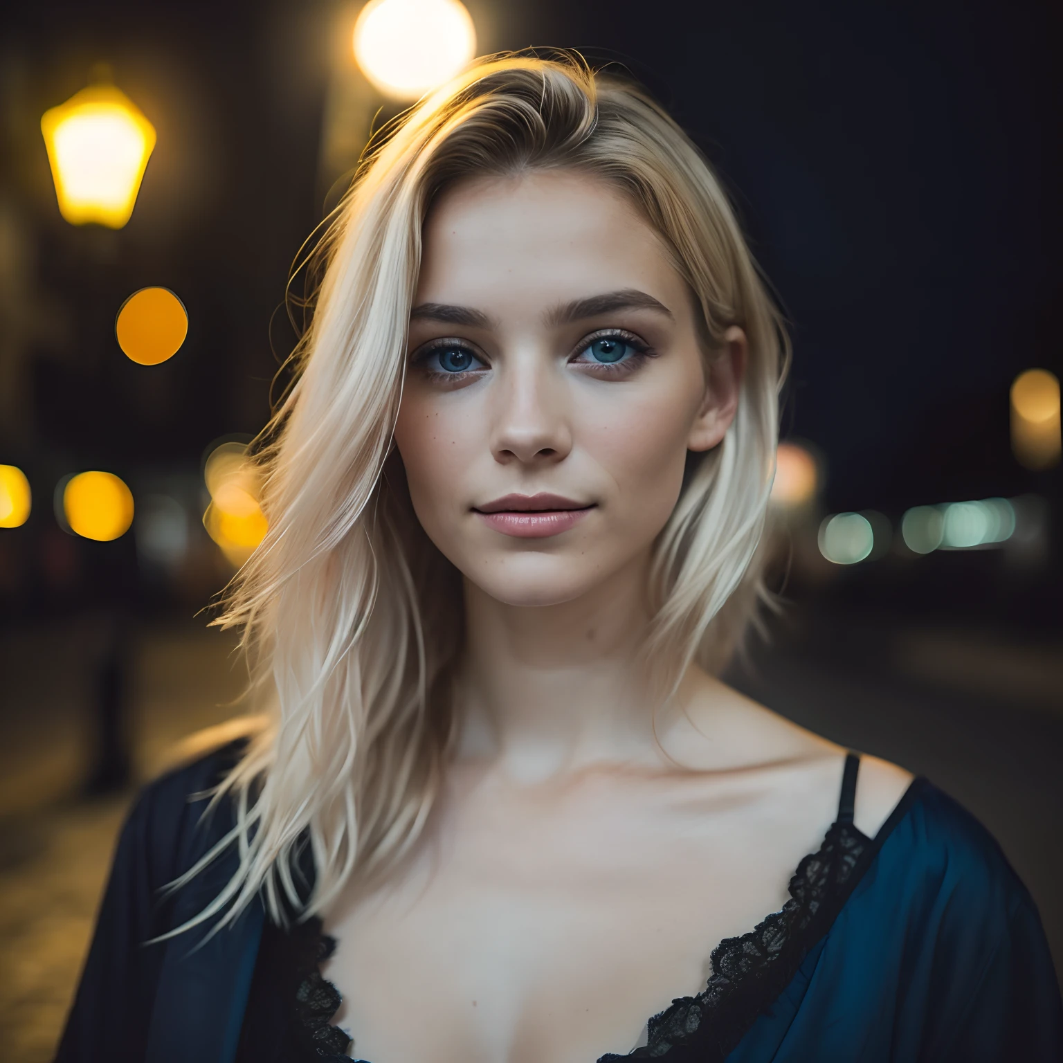 (Selfie, Vue de dessus: 1.4), (Right half of the body: 1.4), RAW UHD portrait photo of a 24-year-old blonde (Femme aux yeux bleus) Descendre sur la plage, Palmiers, (jupe), (neckline), specifics (Textures! , cheveux! , Briller, Couleur!! , disadvantages: 1.1), Bright eyes with lots of detail (looking at the camera), SLR lighting, Reflex, Ultra-quality, re sharpness, profondeur de champ, grain du film (centre), Fujifilm XT3, Limpide, Centre du cadre, beau visage, mise au point nette, street lamp, neon lighting, Bokeh (dimly lit), Nuit, (Ciel nocturne), detailed skin pores, peau grasse, coup de soleil, intricate eye details, corps entier, gros seins