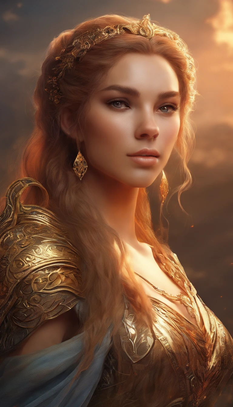 Super detailed beautiful girl, With the fierce lioness, Cinematic, Cinematic light, Realistic, 3D rendering of, Highly detailed face, Highly detailed, Realistic looks, Lifelike, Realistic girl, highly detailed hair， highly detailed surreal vfx，oc rendered，Shoot with 70 mm - AR
