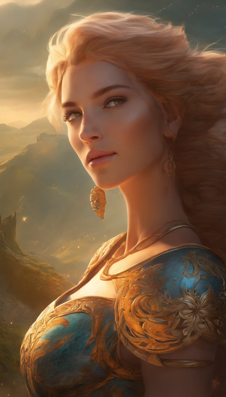 Super detailed beautiful girl, With the fierce lioness, Cinematic, Cinematic light, Realistic, 3D rendering of, Highly detailed face, Highly detailed, Realistic looks, Lifelike, Realistic girl, highly detailed hair, highly detailed surreal vfx,oc rendered,Shoot with 70 mm - AR