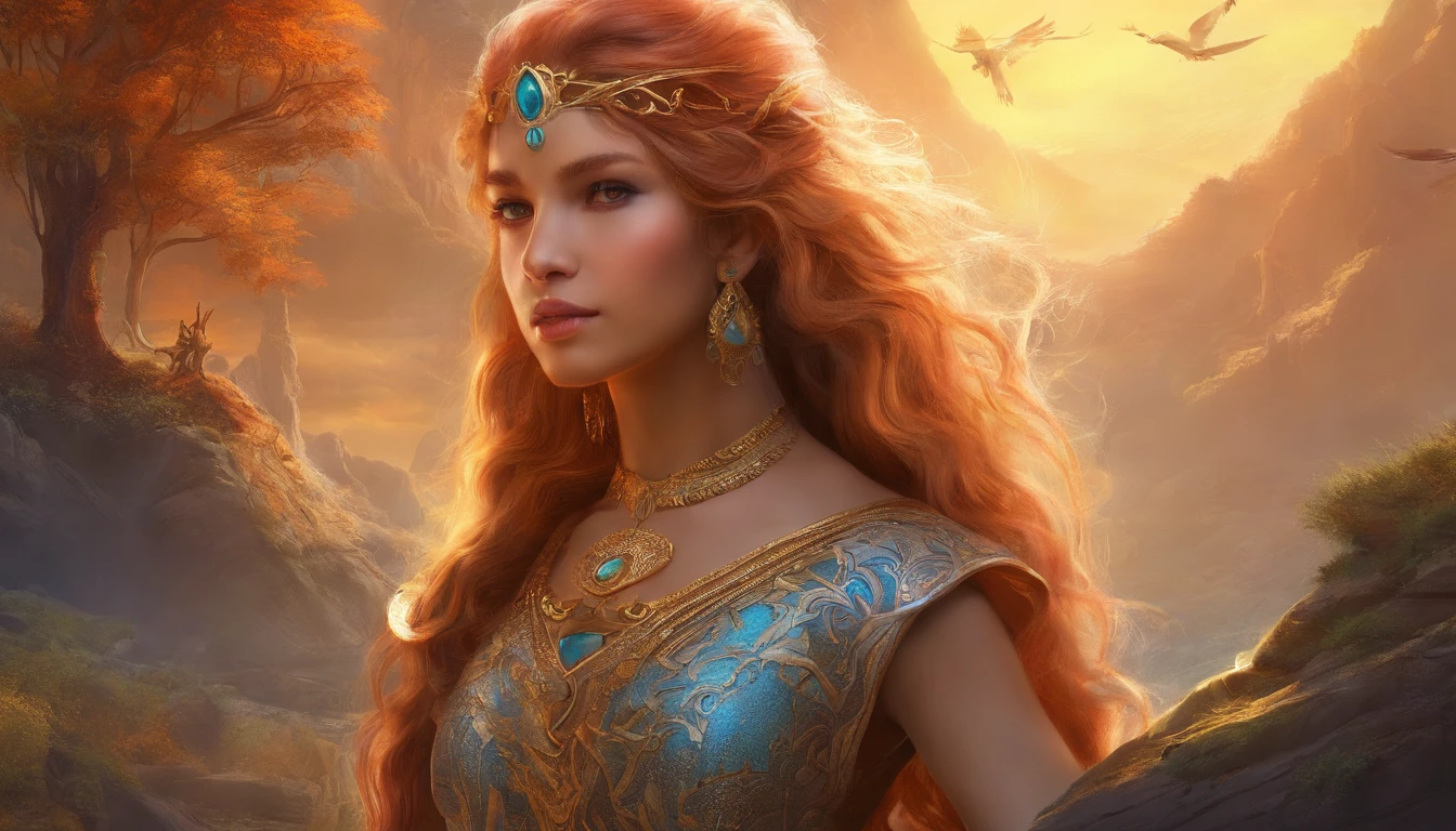 Super detailed beautiful girl, With the fierce lioness, Cinematic, Cinematic light, Realistic, 3D rendering of, Highly detailed face, Highly detailed, Realistic looks, Lifelike, Realistic girl, highly detailed hair, highly detailed surreal vfx,oc rendered,Shoot with 70 mm - AR