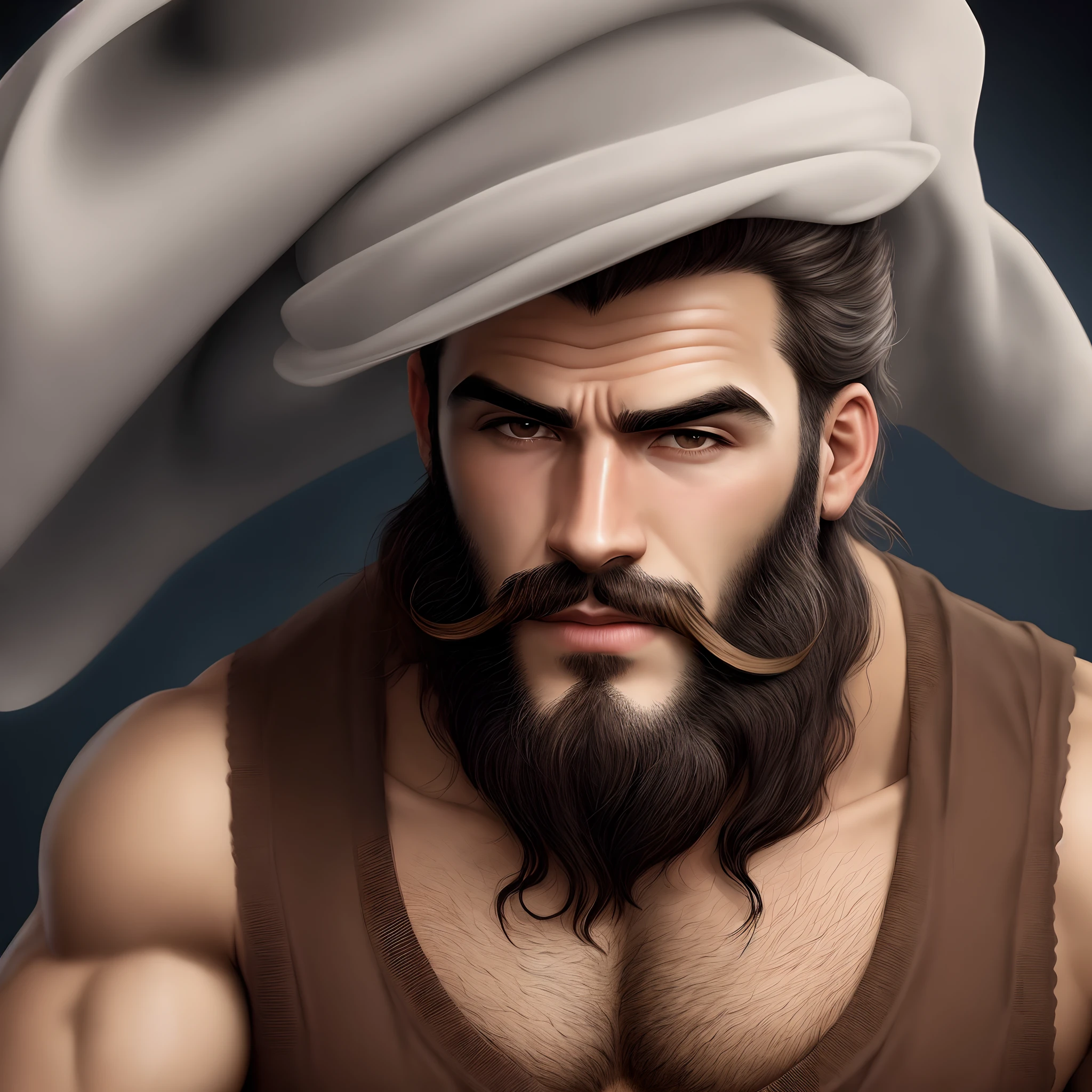 Imagem de um homem senhor,  com barba