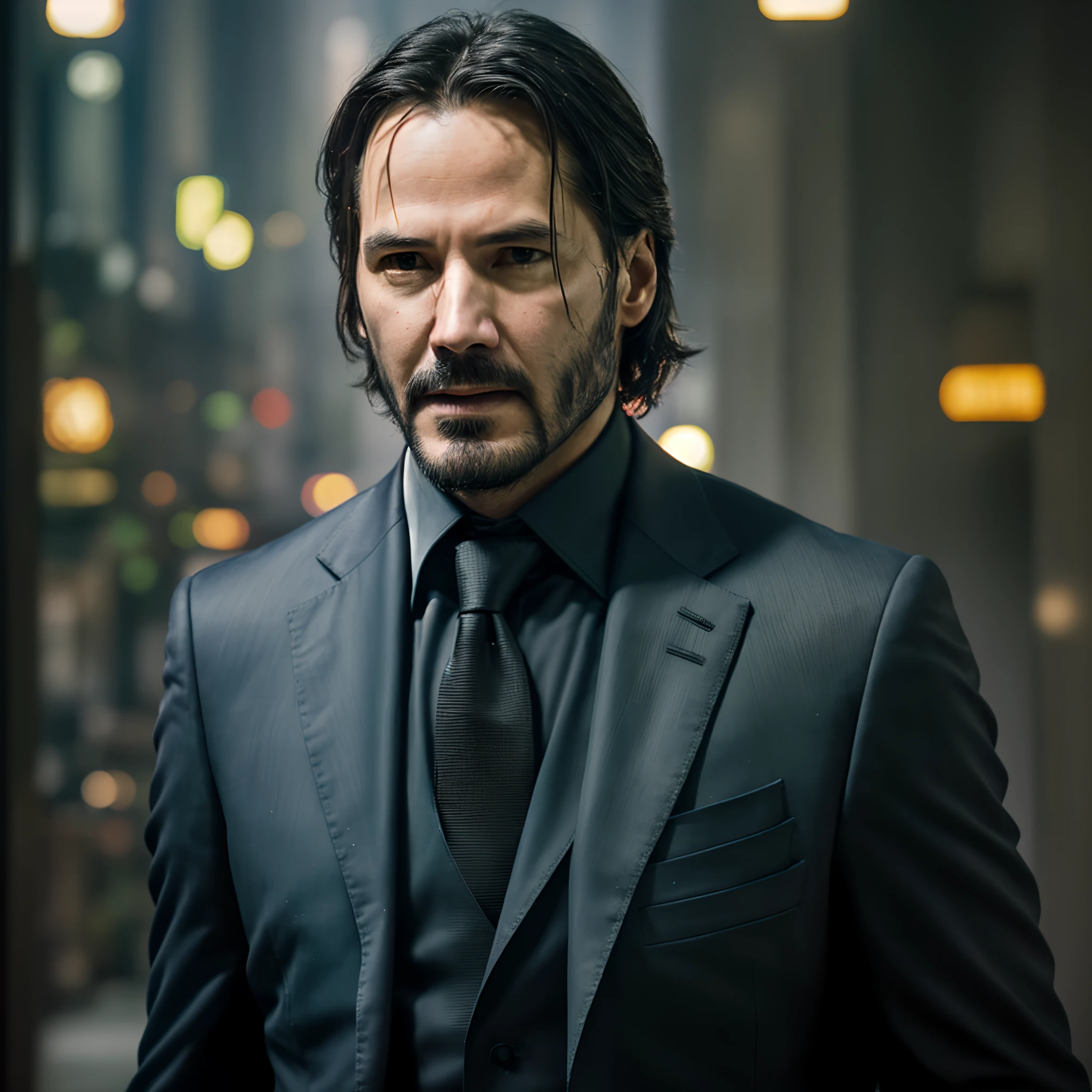a photo of JohnWick wearing a costume in a Mexican setting
