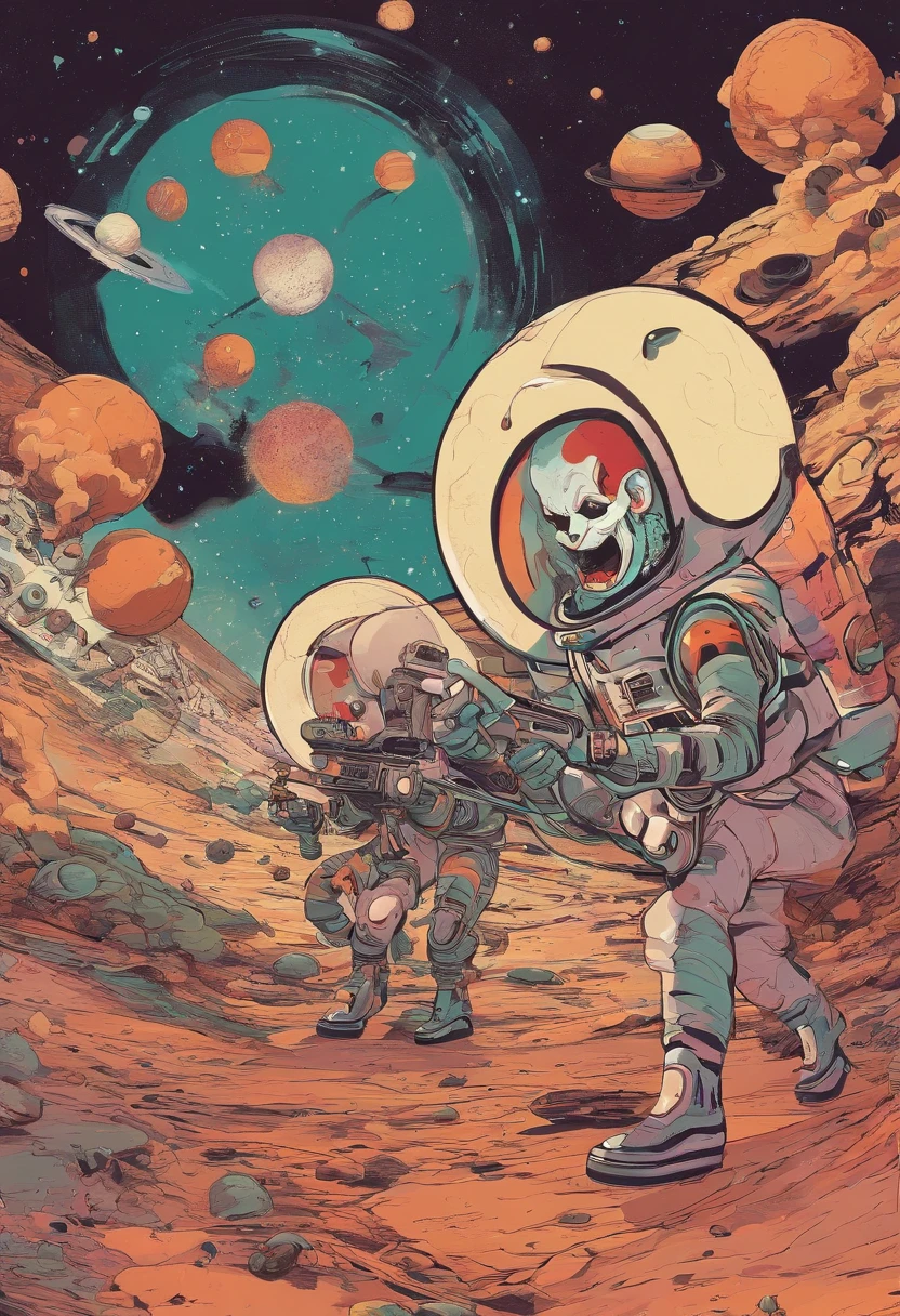 Killer clowns from deep space fight rocker mice from Mars
