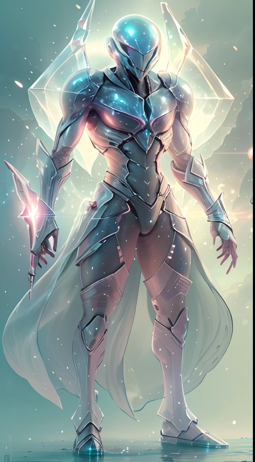 Translucent ethereal alien warrior