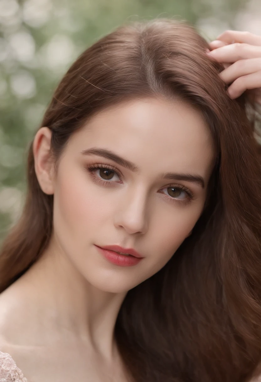 Naked beautiful sexy girl ,full body,good anatomy,good boobs(red ),good (hyman),gold brown hair details,Realistic style,sucking somthing