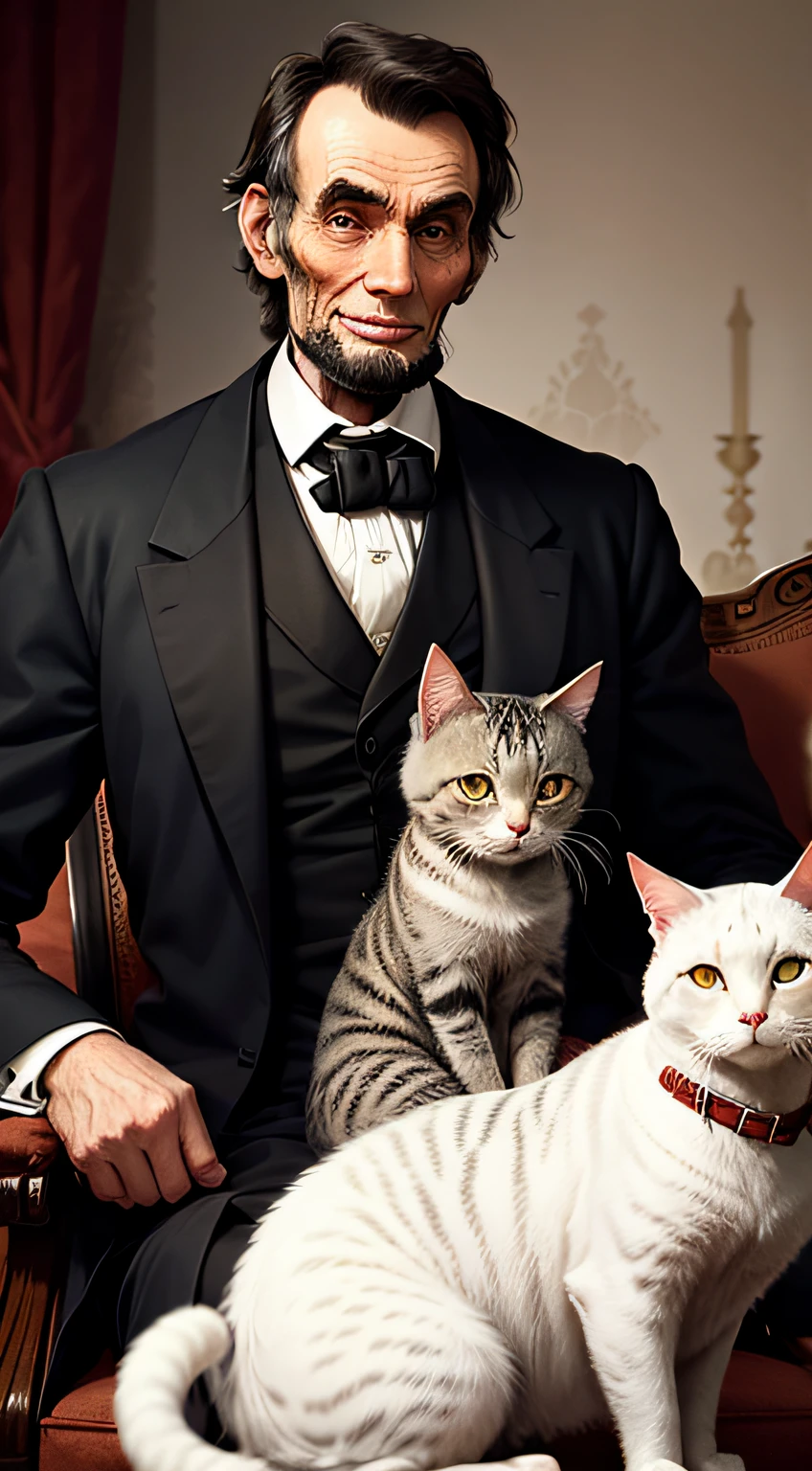 Abraham Lincoln loved cats in the White House and let them join formal dinners