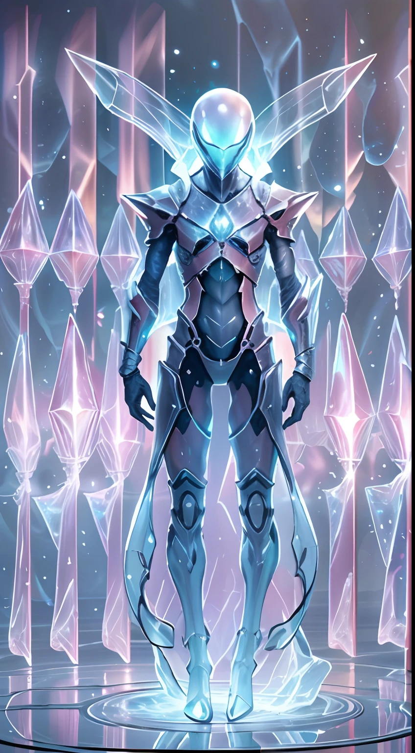 Translucent ethereal alien warrior