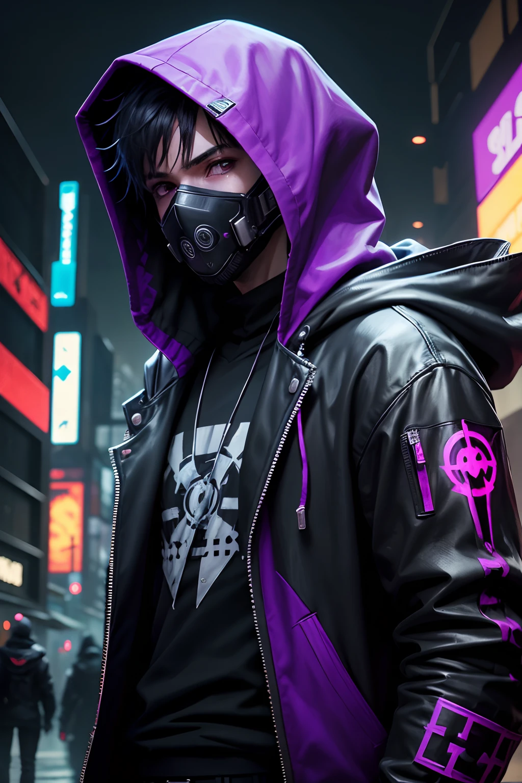 evil darkweb hacker, using anonymous mask, dark art,dark web, cyberpunk,4k --auto --s2