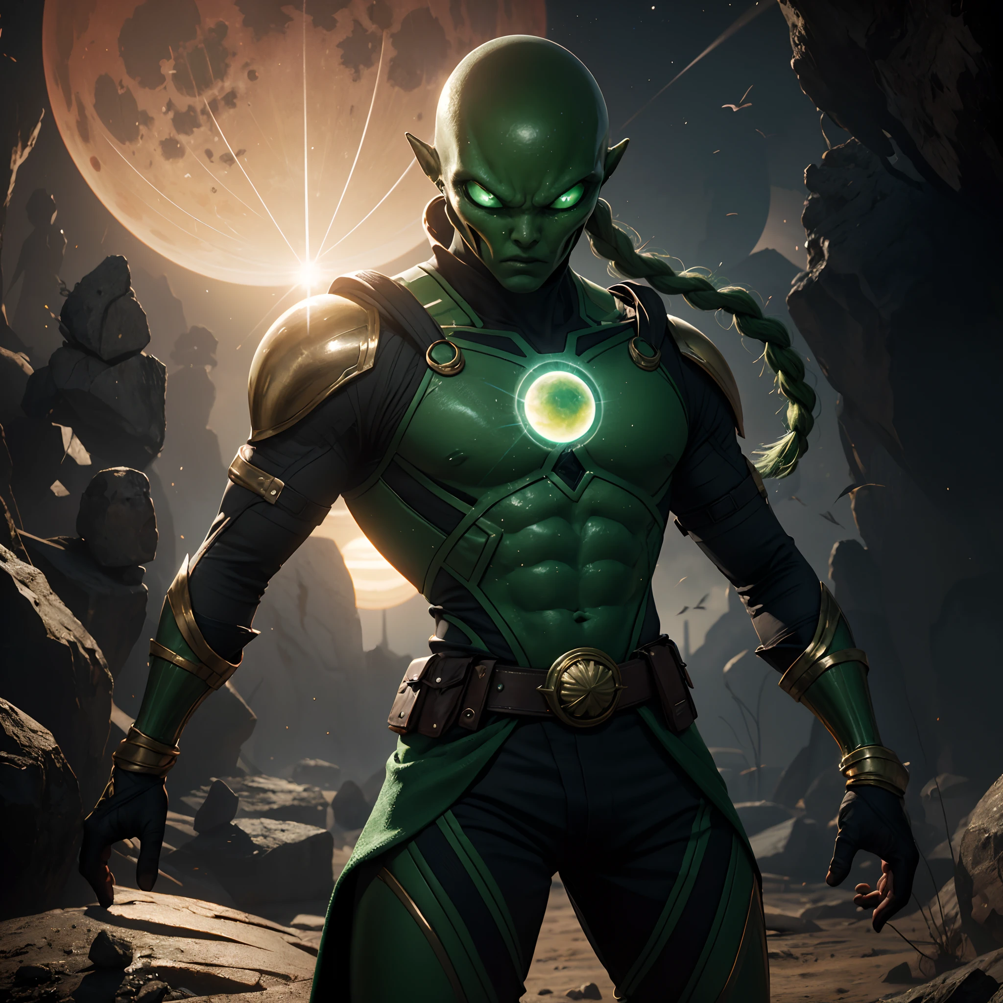 quan chi mortal kombat surrounded by green soul magic