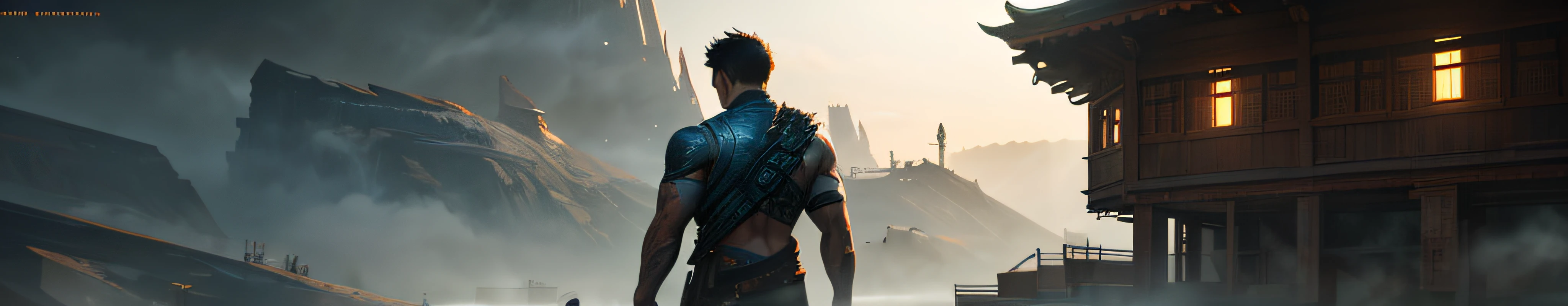 A young Asian man took off his shirt and stood straight ahead(1.6), Blurry face, There was a gray-blue mist-like aura coming from his body(1.8), slightly muscular(1.5), ((masterpiece,best quality)), fearsome, dark fantasy, Sacred Light, epic realistic, faded, ((neutral colors)), art, (hdr:1.5), hyper detailed, (art station:1.5), cinematic, warm lights, light effect, dramatic light, (intricate details:1.1), complex background, (Greg rutkowski:0.8), (teal and orange:0.4)