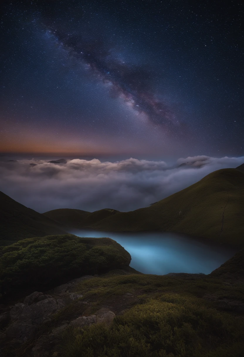noite escura com estrelas