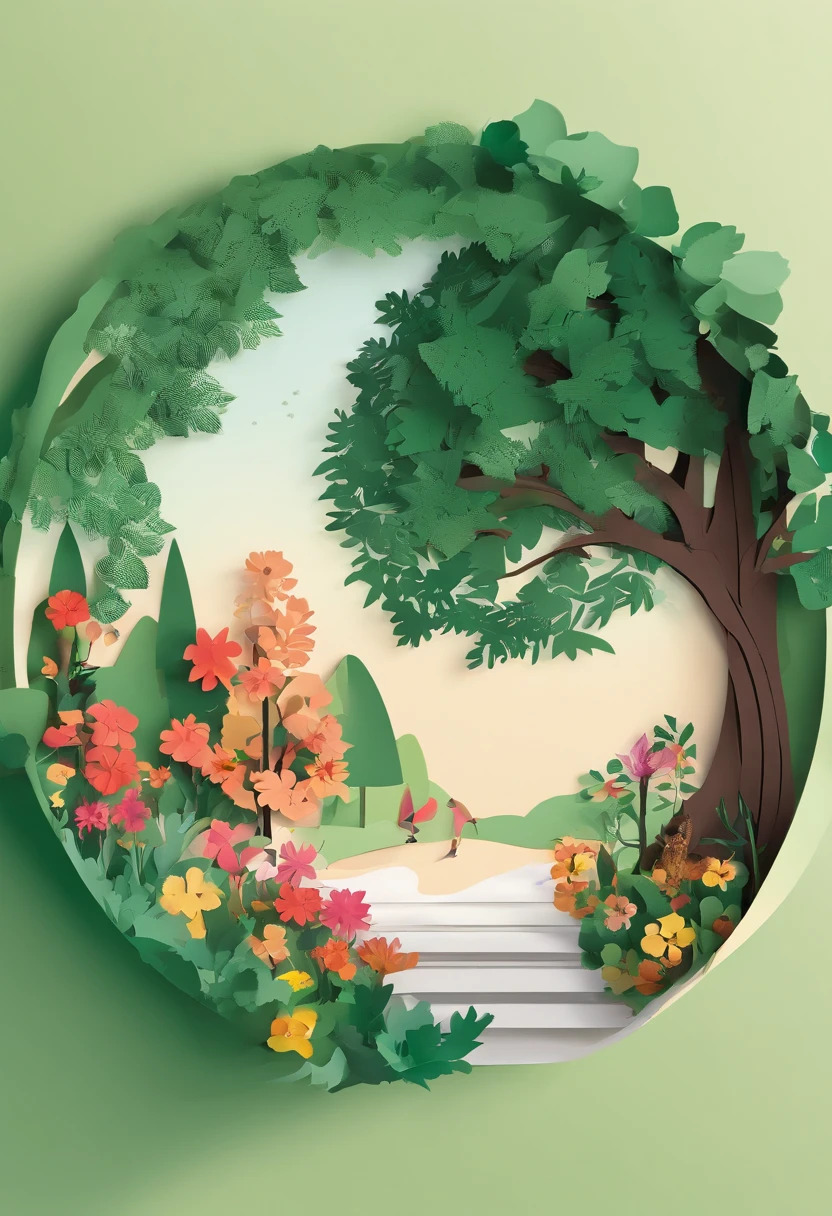 Real photos, photography, 65° viewing angle, real light and shadow, outdoor, close-up, lawn, sunny day, simple background, flowers, trees, realistic details, 8K high-definition pictures, circular platform::2,