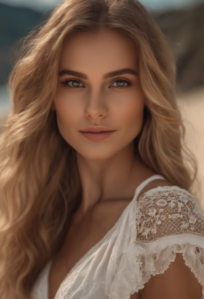 RAW, analog, Nikon Z 85mm,((best quality)), ((masterpiece)), ((realistic)),vintage image, gorgeous russian woman, blond, 22 year old, posing on the beach wearing lingerie, wearing lingerie petite, smile with teeth showing, ((small breasts)), intricate details, highly detailed, sharp focus, professional, 4k, god rays, hand model, stunning brown eyes, petite, highres, detailed facial features, high detail, sharp focus, smooth, extremely detailed, photo_\(ultra\), photorealistic, realistic, post-processing, max detail, roughness, real life, ultra realistic, photorealism, 8k uhd, SEMI-SILHOUETTE light, slavic face, long blon hair, beautiful hair, characterful face