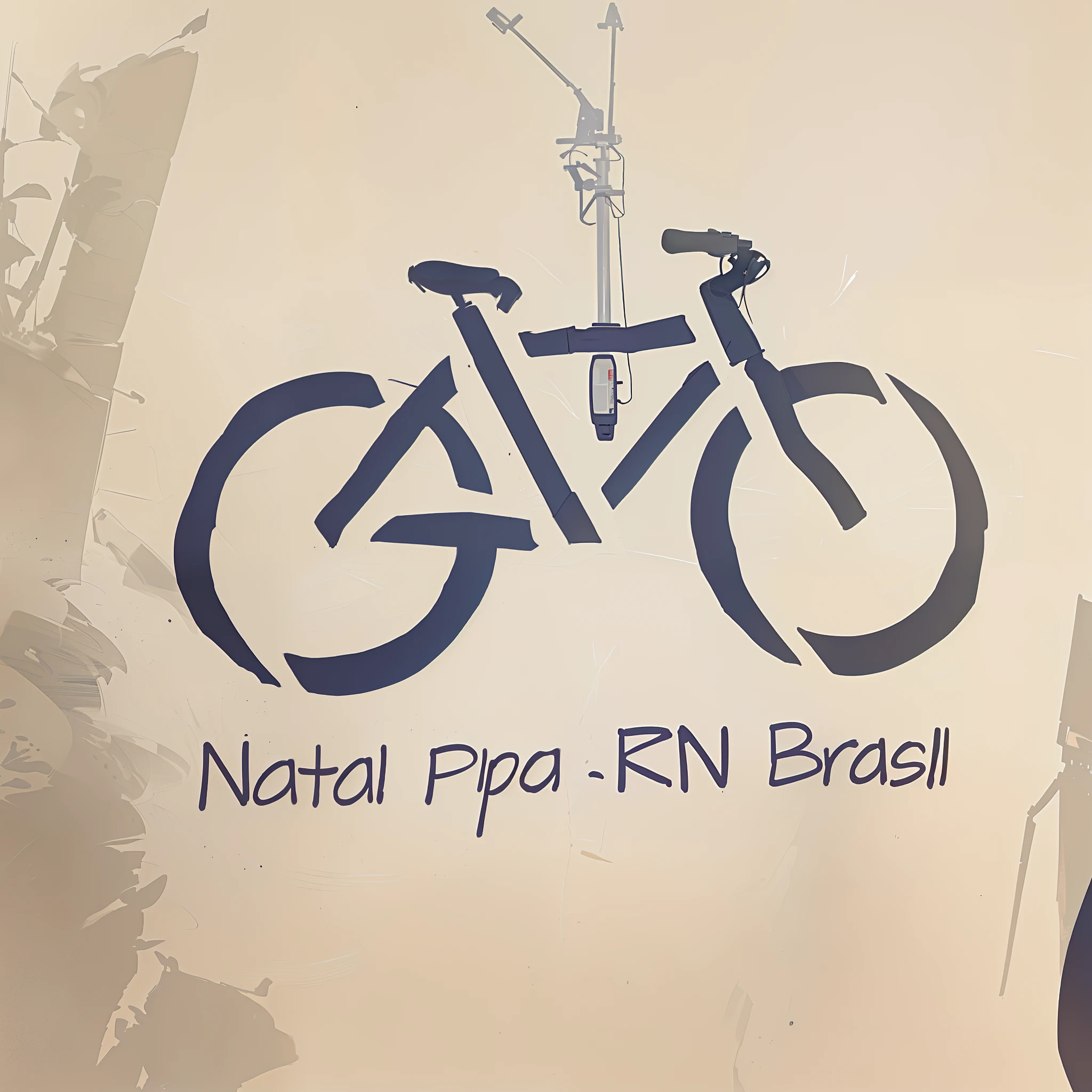 There is a man wearing a white shirt with a bicycle, Directed by: Nandor Soldier, ciclismo!!, sao paulo, brasileiro, bicicleta, Parece Fabiula Nascimento, Gaspar Peeters, design de tshirt, bicicleta no fundo, São Paulo, Directed by: Caesar Andrade Faini, inspirado em Nathan Oliveira, design da camisa, design de camiseta
