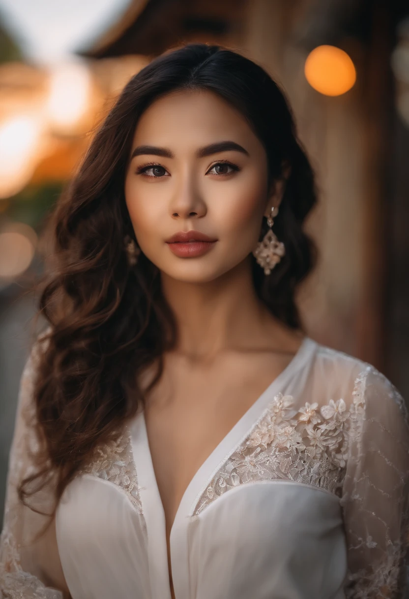 Corte de bob enrolado, mulher de cabelo platinado na camisa de colarinho laranja posando para tirar foto na cidade, 8K Artgerm Bokeh, corpo bem proporcionado, Mulher coreana bonita, lindo colar, mulher coreana jovem bonita, foto retrato suave 8 k, menina coreana, olhos duplos e estreitos, Olhos cinzentos bonitos, Los Tran 8 K, mulher jovem bonito, Mulher coreana, menina loira bonita
