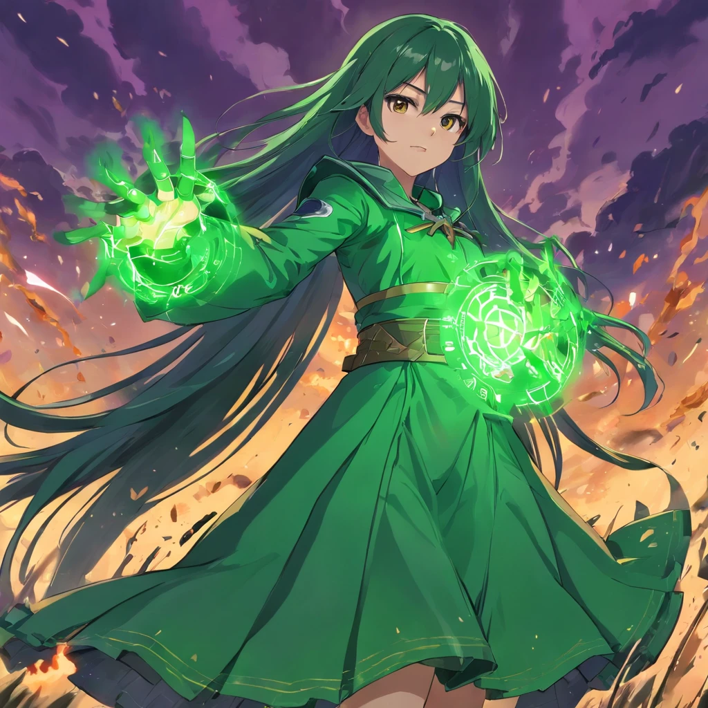 estilo de Rush Royale. Cultista se houver 1 - 3 cultistas vizinhos, recebe a capacidade de atacar alvos adicionais.The number of additional targets is equal to the number of neighboring cultists. se houver 4 cultistas vizinhos, Get double damage and area damage with the color green. Cultists receive green souls when they merge or make a sacrifice. Cada alma aumenta o dano cultista em 1%. When the number of souls reaches 20, A cultist in the form of a demon turns into a harbinger, o que aumenta sua velocidade de ataque em 15%. When a Sacrifice is activated, each destroyed Cultist cleans 3 random Cultists of a negative effect and increases their damage by 10% para 10s. A cultist in the form of a harbinger increases his damage by 5% para cada cultista em campo, incluindo Harbingers. Ao atacar bolas de fogo verdes,  Harbinger cria um abismo verde ardente para 2s. O abismo verde oferece 100% do dano do Cultista a cada 0.4s e reduz a armadura de monstros em 25%. There can only be one green chasm in the field at a time. purple long hair, girl