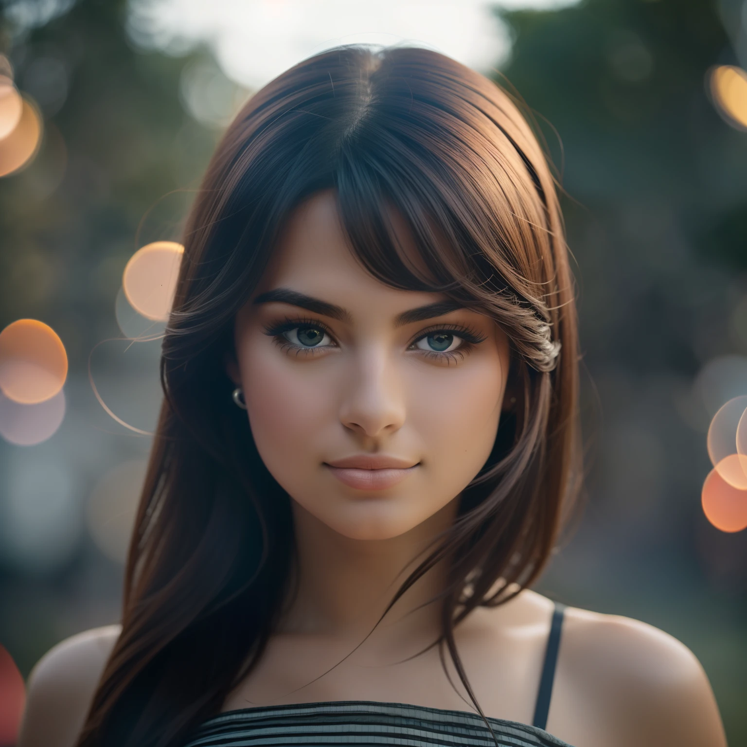 Front headshot of 25yo European woman, pointing at camera, cabello rubio, serio, (Amazing skin detail: 1.4), (piel natural: 1.2), (Poros: 0.6), maquillaje, (ojos detallados: 1.2), fondo negro, estudio, borde claro, atmosfera oscura, (Bokeh: 1.2), Cinematographer, Kinematic, fotorrealista, ultrarrealista