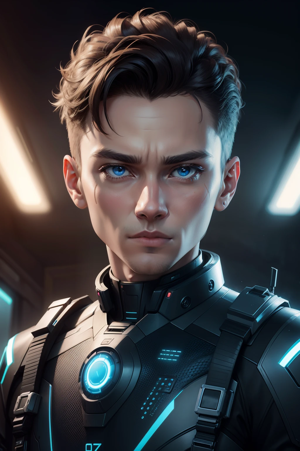 Boy six pack futuristic background realisti cface 8k ultra high quality hd