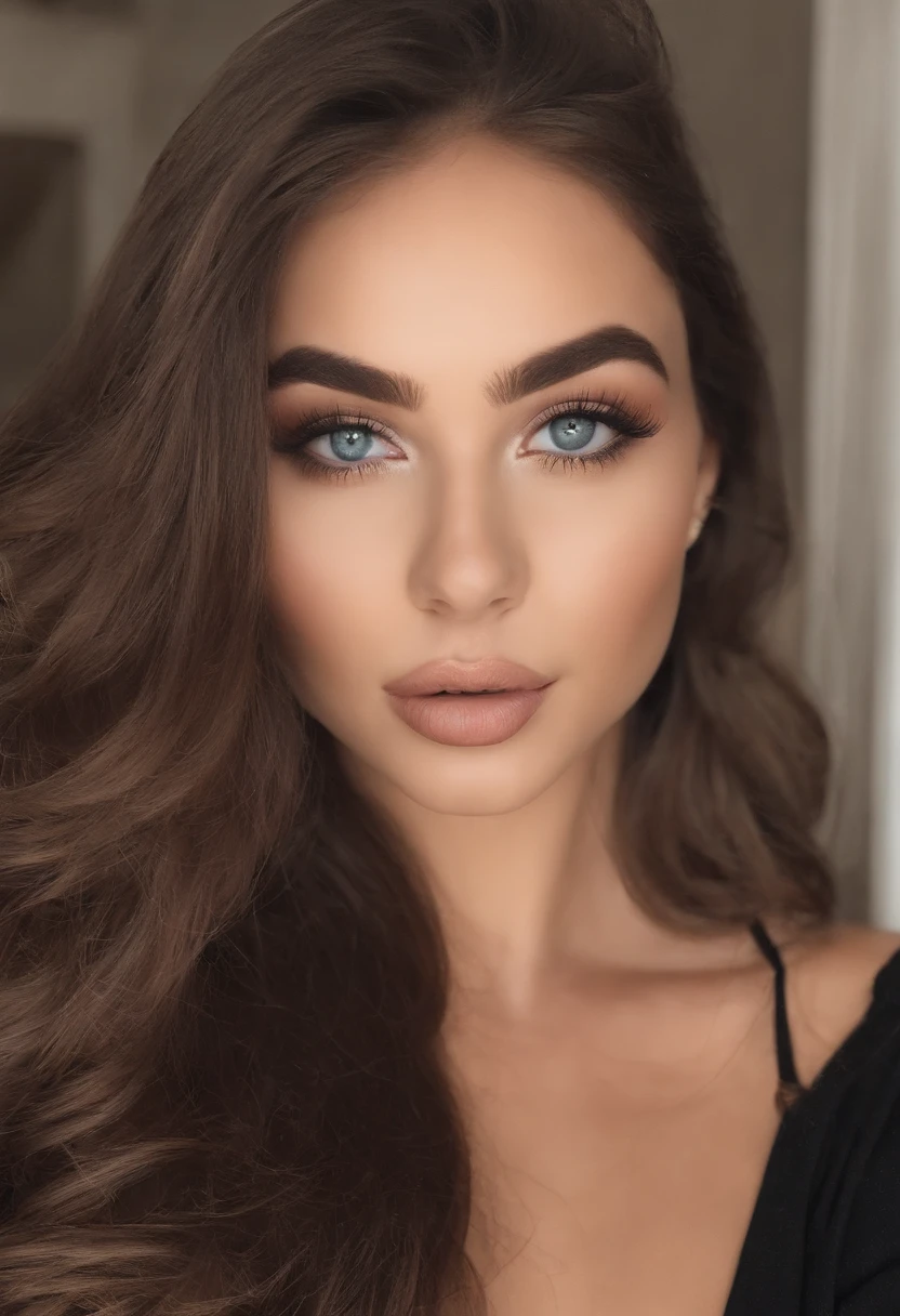 mulher com regata e calcinha combinando, com olhos azuis, Retrato Sophie Mudd, Retrato de Corinna Kopf, cabelos loiros e olhos grandes, Selfie de uma jovem mulher, Olhos no quarto, Violeta Myers, ohne Maquiagem, maquiagem natural, staring directly at camera, Rosto com Artgram, dezentes Maquiagem, Impressionante tiro de corpo inteiro, no quarto, Fission