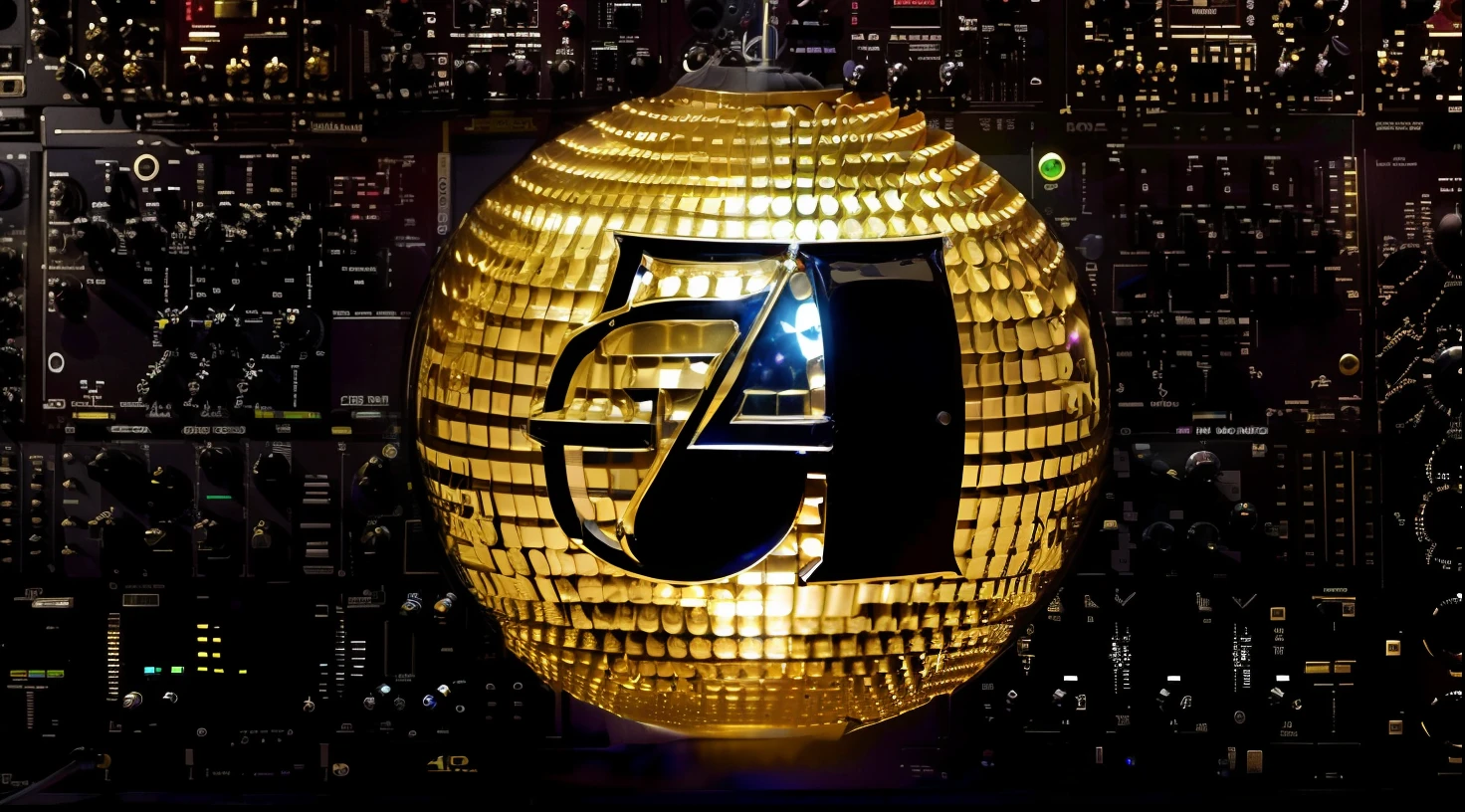 A golden disco ball with the number forty on it, Estudio 54, studio 4°c, Danza del Anticristo en EStudio 54, Estudio 4 K, 5 4 s, Estudio Kai, Bola de discoteca, Foto de perfil, Arte de estudio, Calidad EStudio 4K, Bola de discoteca de fondo, Imagen de perfil, f4.5, por Elena Teacher, foto de perfil