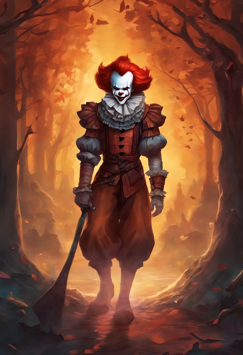 Pennywise Secret Laburatory, efeito vhs, capa de revista, terror, horror movie poster, horror, assustador, detalhes escuros, hiperdetalhado, blood tracing, Subsurface dispersion, heavy lighting for the dark, raso profundidade de campo, jorrando sangue, noite, trevas, darkeness, assassino, risada, dentes longos, big hand, jogando dado, rpg, rpg de mesa, jogando dados na mesa, mesa com dados, livro, dados sendo jogados, D20, dado de 20 lados, Children in the background, medo, children with fear, narrando jogo, narrando rpg, jogando dados de rpg, mestrando rpg, rpg de mesa, children with fear, children listening in fear, pennywise rindo, dados de 6 lados, children with data, normal children, frightened children, Kid running from Pennywise, pennywise rindo assustador