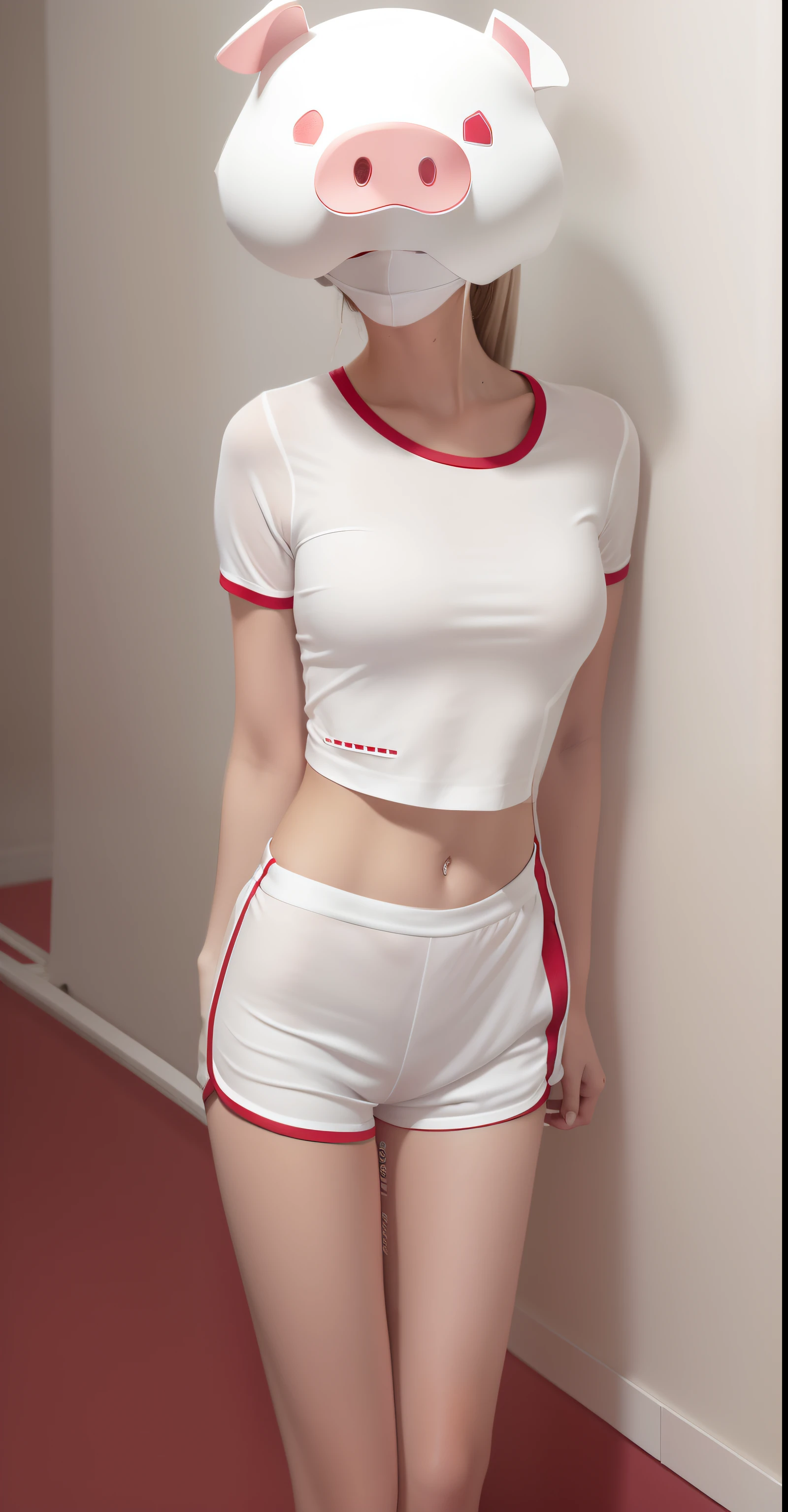 masterpiece, masterpiece, best quality, best quality, real, unity, 8k wallpaper, official art, highly detailed cg unity 8k wallpaper, ulzzang-6500, one girl, cute, professional lighting, ((long black spandex shorts: 1.37)), t-shirt, twisting clothes, long hair, disheveled hair, (original: 1.2), (real: 1.4), ultra detailed, high resolution, ultra detail, Wonderful, fine details, cinematic lighting, simple costumes, detailed clothing texture, bed, sleeping on your back, projected from above. (8k, RAW photo, highest quality, masterpiece: 1.27), (realistic, photorealistic: 1.37), physically based rendering, handsome, masterpiece, highest quality, high resolution,