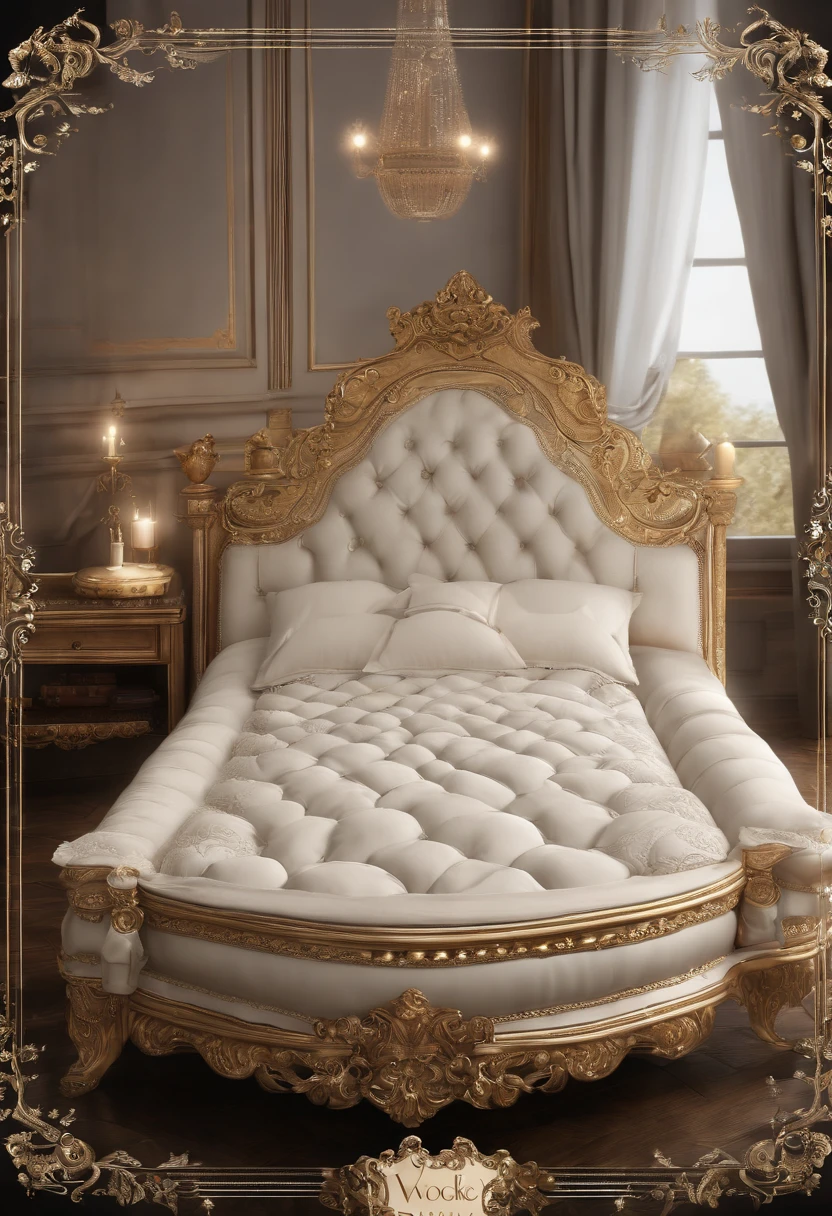 Wookie soft mattress top, victorian era, Noble series, Intricate decoration, orthography, Soft edge light, beautifully detailed sky, master-piece, Very high resolution, High Quality, 10, (photo-hyper-realistic:1.2), photos,