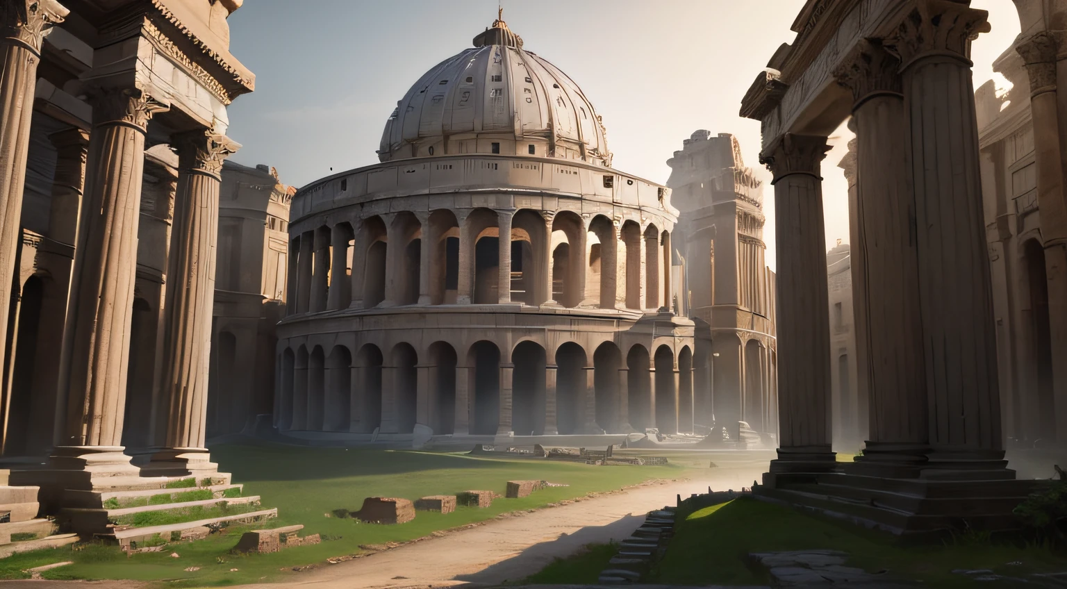 ancient Rome, civilization, wisdom, 8k, dark, gray, nature