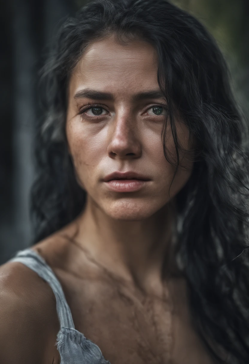 Masterpiece, absurdres,award winning photo, extremely detailed, amazing, fine detail, extremely detailed eyes and face, by lee jeffries nikon d850 film stock photograph 4 kodak portra 400 camera f1.6 lens rich colors hyper realistic lifelike texture dramatic lighting unrealengine trending on artstation cinestill 800 tungsten, beautiful esd_woman, long black hair, posing for a picture ,perfect esd_face, perfect esd_body, outdoors