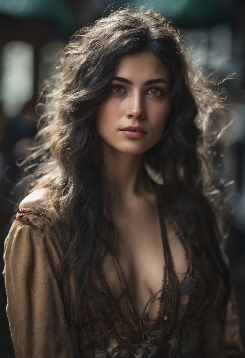 Masterpiece, award winning photo, extremely detailed, amazing, fine detail, extremely detailed eyes and face, by lee jeffries nikon d850 film stock photograph 4 kodak portra 400 camera f1.6 lens rich colors hyper realistic lifelike texture dramatic lighting unrealengine trending on artstation cinestill 800 tungsten, beautiful woman, long black hair, posing for a picture , perfect face, perfect body, sitting