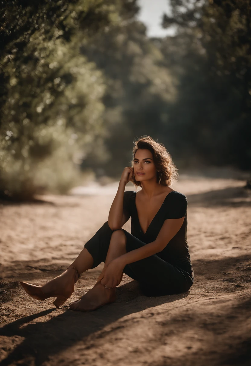 A gorgeous woman in award-winning wide-angle full-body photographic portrait ,Colocados,materiais,Hora de Ouro, perfect composition,art-station,epics, Artistic photography, Chiaroscuro, trending on ArtStation, foco nítido, Studio photo, detalhes intrincados,Tinta, altamente detalhado,octain rendering,light trace, Foto RAW,Professional 105mm photographer,(pele altamente detalhada:1.2), 8k UHD, DSLR, soft lighting, alta qualidade, filmic grain, Fujifilm XT3 -variation - --auto --s2