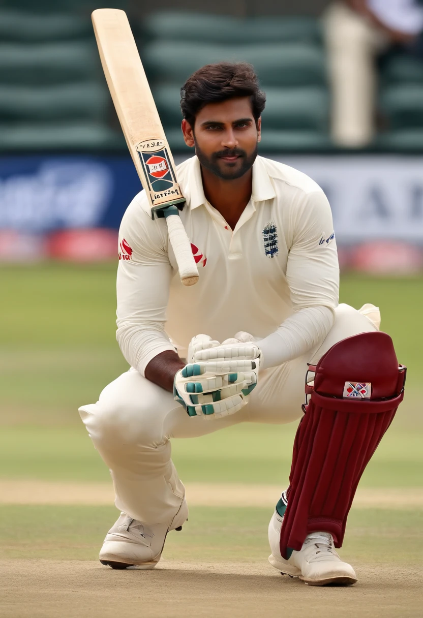 Full stylish photo as a cricketer