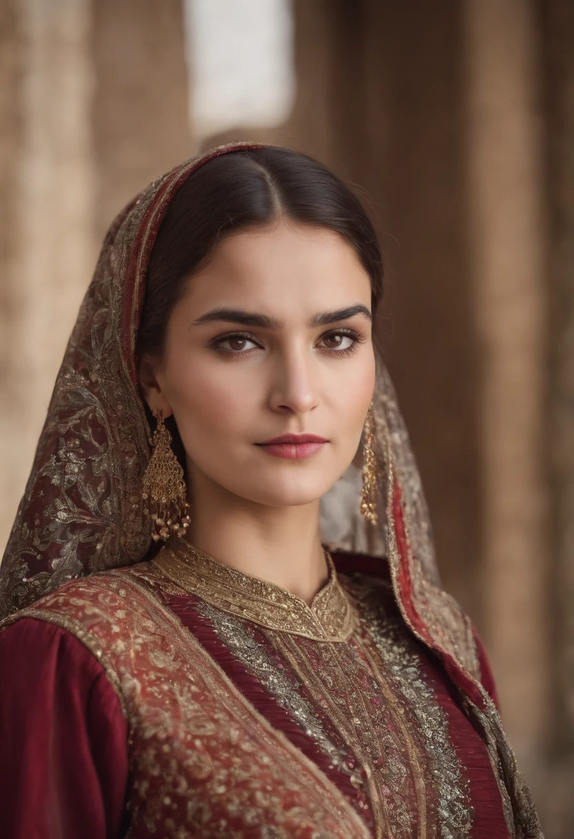 Traditional Turkmen women's clothing consists of a dress