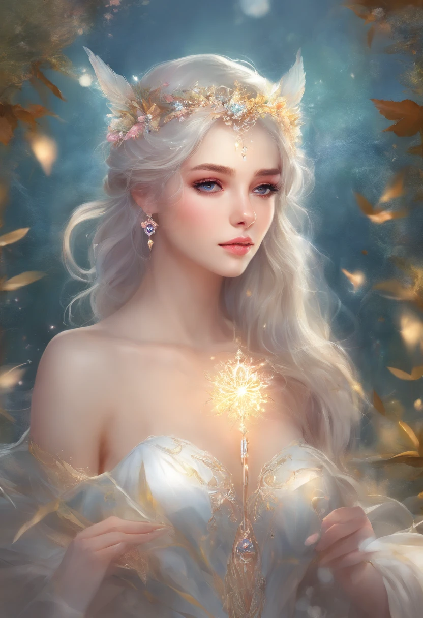 sweet expression, acostado, gafas blancas, pelo blanco corto, (8k, Foto RAW,( brillo labial, lashes, Cara brillante, piel brillante, La mejor calidad, Super High Resolution , Profundidad de campo, chromatic abberation, caustics, Luz amplia, Sombras naturales, Kpop idol) Mirando al espectador con serenidad y felicidad de diosa, cuerpo completo, pechos grandes, Ropa interior blanca, Medias negras, Camisa transparente, Camisa blanca, secretario