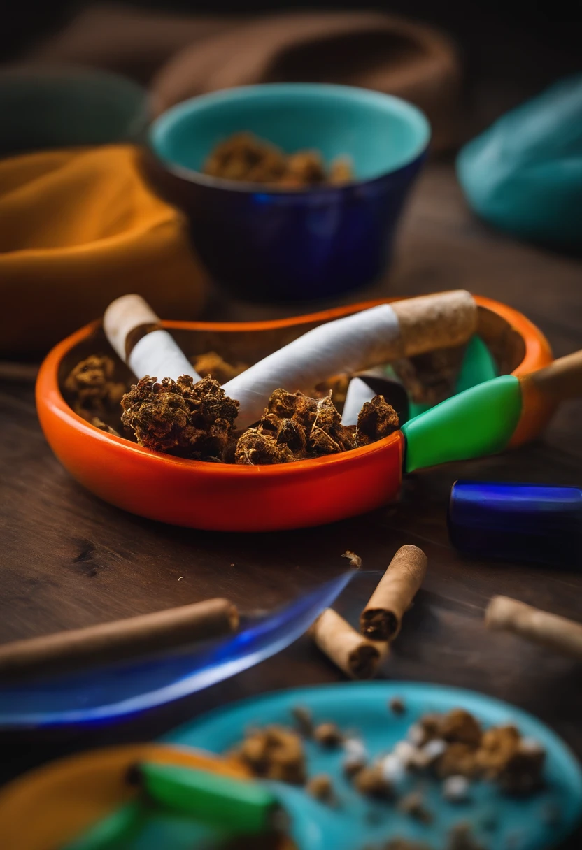 Joint smoking in a ashtray