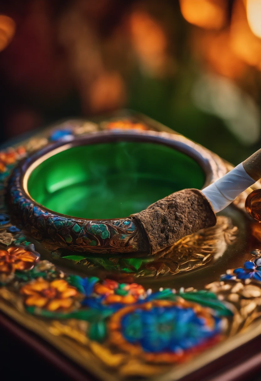 Joint smoking in a ashtray